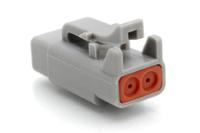 atm06-2s Amphenol Industrial, ATM Automotive Connector Plug Grey Cable Mount 2 Way, Crimp Termination ATM06-2S
