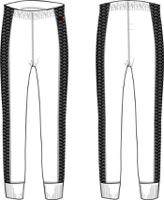 631190-xl Tranemo Tranemo Women's Black, Grey Jacquard Patterned Panels, Merino Wool, Viscose Tricot, Size XL