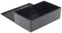 1591xxebk Hammond 1591 Series Black Flame Retardant ABS Enclosure, IP54, Black Lid, 193 x 112 x 56mm