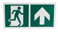 813-4640 Plastic Emergency Exit Up,  With Pictogram Only, Non-Illuminated Emergency Exit Sign