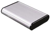 1455b1002 Hammond 1455 Series Silver Anodised Aluminium Enclosure, IP54, Black Lid, 101 x 72 x 19mm