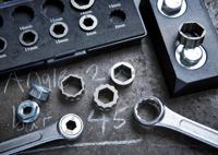 t4360 CK Metal 10 Piece Spanner Recess Drive Screw/Bolt & Nut Kit