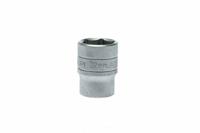 m1205226-c Teng Tools 1/2 in Drive 22mm Standard Socket, 6 point, 40 mm Overall Length