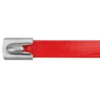mltfc4h-lp316rd Panduit Cable Tie Assemblies, , 362mm x 7.9 mm, Red 316 Stainless Steel, Pk-50