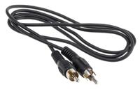 742-4298 RS PRO Male RCA to Male RCA Aux Cable, Black, 1m