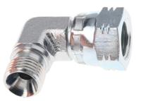 4c6mk4s Parker Steel Zinc Plated Hydraulic Elbow Threaded Adapter, 4C6MK4S, G 1/4 Male G 1/4 Female