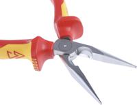 25-06-160 Knipex Long Nose Pliers, 160 mm Overall, Straight Tip, VDE/1000V, 50mm Jaw