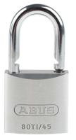 80ti45 ABUS Key Weatherproof Titanium Weatherproof Padlock, 8mm Shackle, 45mm Body