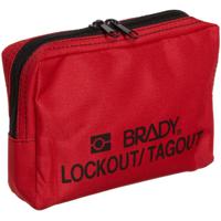 lockout-belt-pouch-red-5x7 Brady Red Heavy Duty Nylon Lockout Tagout Empty Bags & Pouches