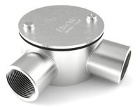 471-1271 RS PRO Angle Box, Conduit Fitting, 25mm Nominal Size, 316 Stainless Steel, Silver IP67 rating