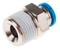 qs-38-8 Festo QS Series Straight Threaded Adaptor, R 3/8 Male to Push In 8 mm, Threaded-to-Tube Connection Style, 153006