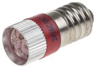 210-030 RS PRO Red LED Indicator Lamp, 24V dc, E10 Base, 10mm Diameter, 110/105mcd