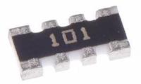 cay16a-101j4lf Bourns 100Ω Resistor Array, 4 Resistors, 0.25W total, 1206 (3216M), Convex