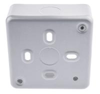 k8891-alm MK Electric Metalclad Silver Aluminium Back Box, BS, IP20, 1 Gangs, 86 x 86 x 38mm