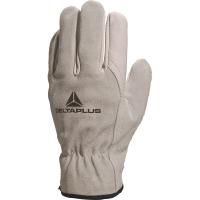 fcn2908 Delta Plus FCN29 Grey Leather Work Gloves, Size 8