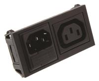 bzh11z000000 Bulgin C13, C14 Snap-In IEC Connector Male, 10A, 250 V, Fuse Size 5 x 20mm