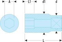 s31h Facom 1/2 in Drive 31mm Standard Socket, 6 point, 44 mm Overall Length