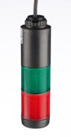69812075 Werma Kompakt Series Red/Green Signal Tower, 2 Lights, 24 V, Base Mount