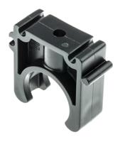 167061037 Georg Fischer PP Black Pipe Clamp, 0.63in x 1.62in x 1.18in, 0.24in