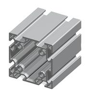 xcbm-1x88 FlexLink Silver Aluminium Profile Strut, 88 x 88 mm, 11mm Groove, 1000mm Length, Series XC