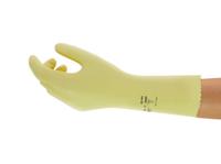 88394080 Ansell AlphaTec Yellow Unlined Natural Rubber Latex Work Gloves, Size 8, Latex, Natural Rubber Coating
