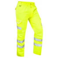 ct01-y-38r Leo Workwear CT01-Y-LEO Yellow Hi Vis Trouser Waterproof, Strain Resistant, Hi-Vis 38 in 38 in Leg Length 74cm