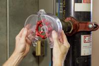 transparent-gate-valve-lockout-1-25 Brady Transparent 1-Lock Polycarbonate Gate Valve Lockout, 9.53mm Shackle, 64mm Attachment