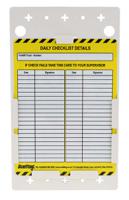 flt-gb-eti-51-a Brady Red on White Safety Forklift Tag, English Language, 1 per Pack