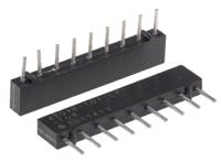 4309r-101-103lf Bourns, 4600X 10kΩ ±2% Bussed Resistor Array, 8 Resistors, 1.13W total, SIP