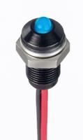 171-3796 RS PRO Blue Panel Mount Indicator, 1.8 → 3.3V dc, 6mm Mounting Hole Size, Lead Wires Termination, IP67