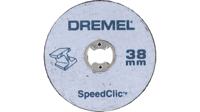 2615s406jc Dremel Silicon Carbide Cutting Disc, 38mm x 1mm Thick, 2 in pack