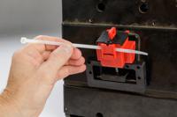 taglock-oversized-circt-brkr-lo-pk6 Brady Red 1-Lock Polypropylene Fibreglass Reinforced Nylon Circuit Breaker Switch Lockouts, 7.14mm Shackle