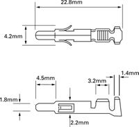 350547-2 TE Connectivity Universal MATE-N-LOK Series Male Crimp Terminal, 20AWG Min, 14AWG Max