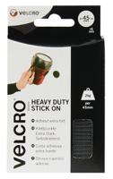 vel-ec60248 Velcro Black Hook & Loop Tape, 45mm x 45mm