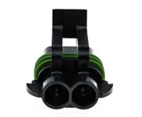 15300027 Delphi, Metri-Pack 280 Automotive Connector Socket Black Cable Mount 2 Way, Crimp Termination