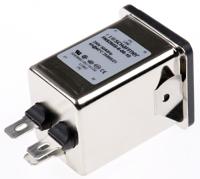 fn9260s-6-06-10 Schaffner 6A, 250 V ac Male Snap-In IEC Filter FN9260S-6-06-10, Faston