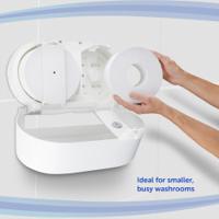 7186 Aquarius White Plastic Toilet Paper Dispenser, 464mm x 133mm x 274mm