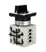 gx2013u Lovato 3 Position 60° Dahlander Motor Control Cam Switch, 20A, Short Black Handle Actuator