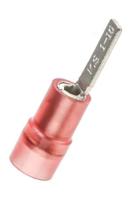 270-7461 RS PRO Insulated Crimp Blade Terminal 10mm Blade Length, 0.5mm² to 1.5mm², 22AWG to 16AWG, Red