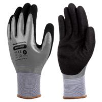 bmg00201fd Skytec Elements BMG201 Black, Grey Polyester Nitrile, Polyester Work Gloves, Size 7, Nitrile Coating