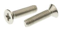 529-012 RS PRO Pozi M5 Countersunk A2 304 Stainless Steel Machine Screws DIN 965 x 20.0mm