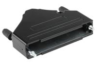 mhdtzk37-bk-ra-pc-bk-k MH Connectors MHDTZK-BK Series Zinc D Sub Backshell, 37 Way, Strain Relief