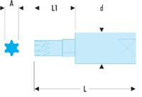 rtm2grp Facom 1/4 in Drive Bit Socket, Hex OGV Bit, 2mm, 37 mm Overall Length