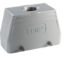 1908000071201300 EPIC H-BE Heavy Duty Power Connector Hood, 16 Contacts, M25 Thread, Top Entry