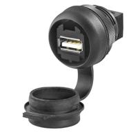 1018840000 Weidmuller Straight, Panel Mount, Socket- Single Port Type A 2.0 IP65 USB Connector