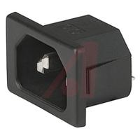 61620010 Schurter C14 Snap-In IEC Connector Male, 10A, 250 V