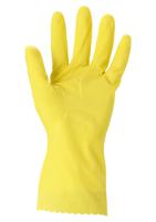 87650070bp Ansell AlphaTec 87-650 Yellow Latex Work Gloves, Size 6.5, Latex Coating