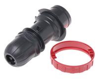 218ex1637 Scame IP66 Red Cable Mount 3P + N + E Industrial Power Plug, Rated At 16A, 415 V