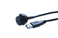 231-7885 RS PRO Straight, Panel Mount, Socket- Single Port Type A 3.0 IP67 Type A USB Connector