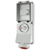 7247 MENNEKES Switchable IP67 Industrial Interlock 5P, Earthing Position 6h, 16A, 400 V